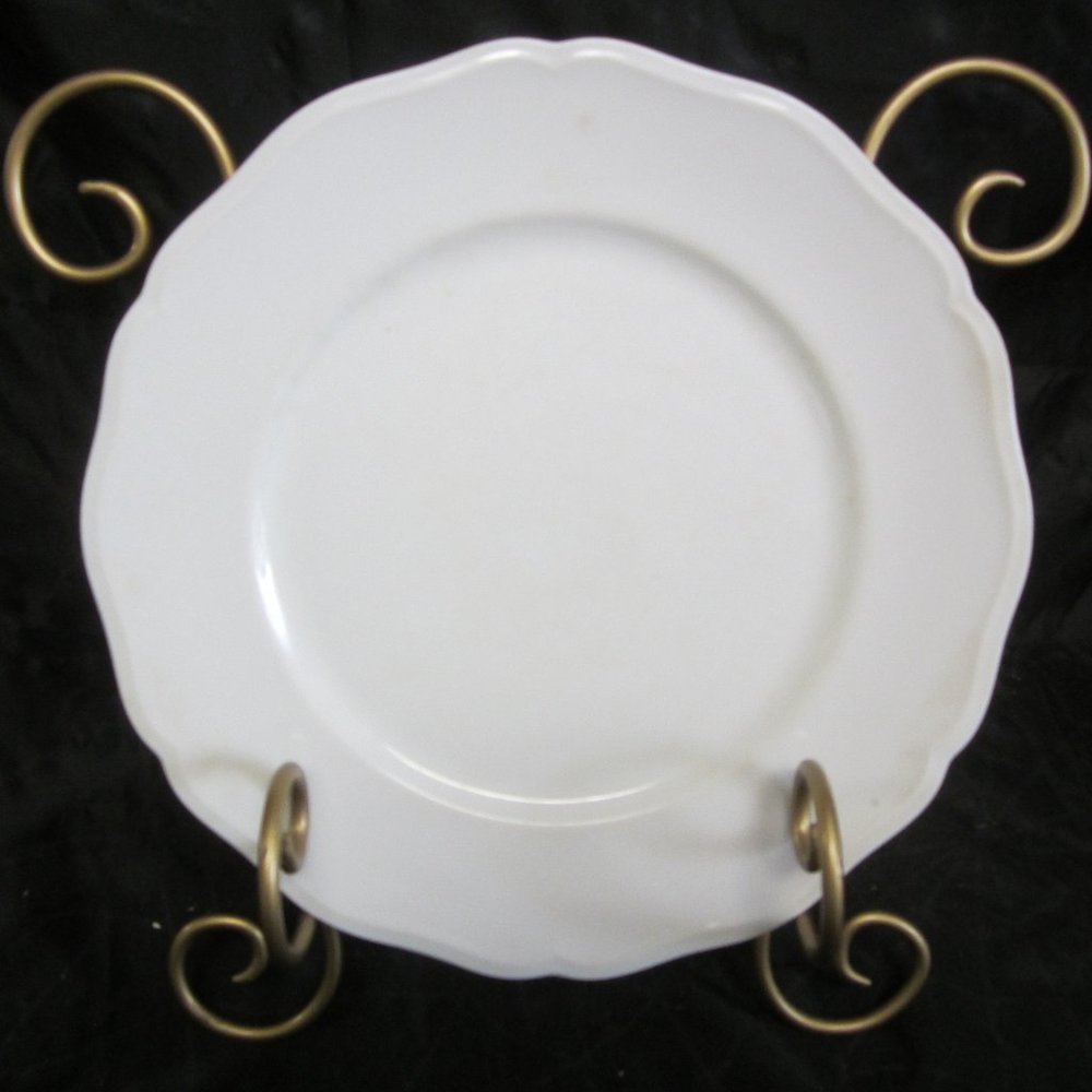 VTG 80'S DRESS WHITE COLLECTION DINNER PLATE 10.5'', PORCELAIN WARE JAPAN